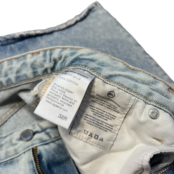 AG Adriano Goldschmied Rhett Aflame Vintage High Rise Straight Crop Jeans 32R - Picture 11 of 16